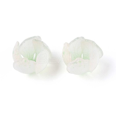 Flower Acrylic Bead Caps SACR-T017-49D-1
