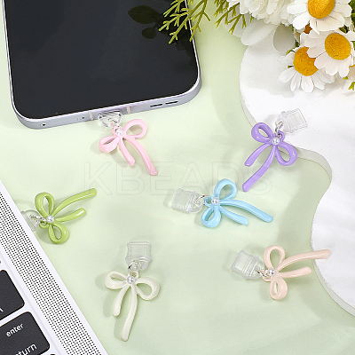 6Pcs 6 Colors Silicone Mobile Dustproof Plugs FIND-CN0002-02-1