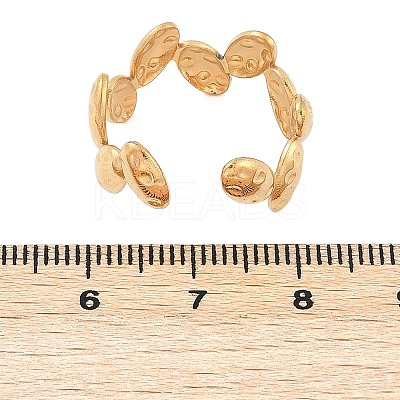 304 Stainless Steel Open Cuff Rings for Women RJEW-A056-02G-1