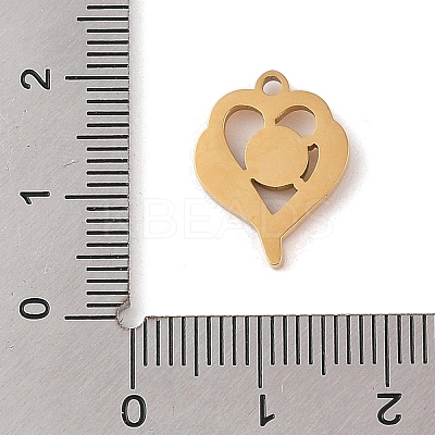 Ion Plating(IP) 304 Stainless Steel Enamel Pendants STAS-Z083-03G-1