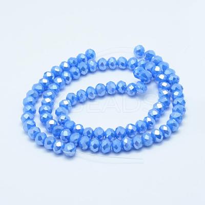 Electroplate Glass Bead Strands GLAA-E395-02-4mm-1