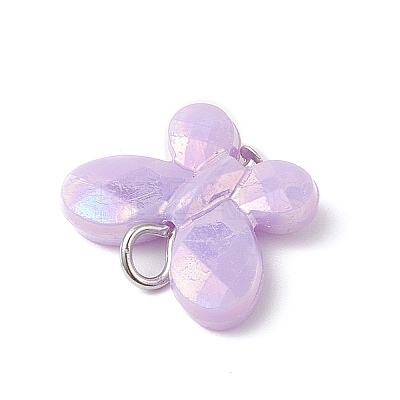 Opaque Acrylic Imitation Pearl Beads Pendants PALLOY-JF04293-1