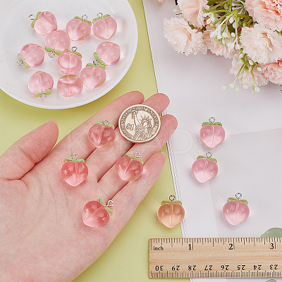 40Pcs Transparent Acrylic Pendants MACR-WR0001-05B-1