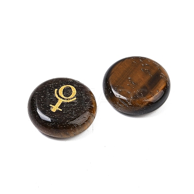 10Pcs 10 Styles Natural Tiger Eye Cabochons G-G193-03D-1