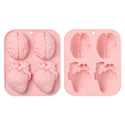 1Pc Realistic Heart & Brain Fondant Molds DIY-YW0012-16-1