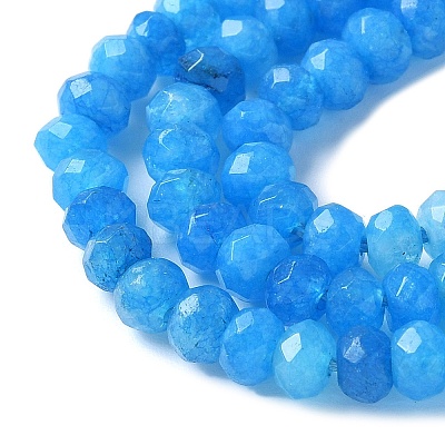 Dyed Natural Malaysia Jade Rondelle Beads Strands G-E316-2x4mm-58-1