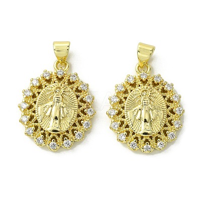 Brass Micro Pave Cubic Zirconia Pendants KK-H472-53G-G-1