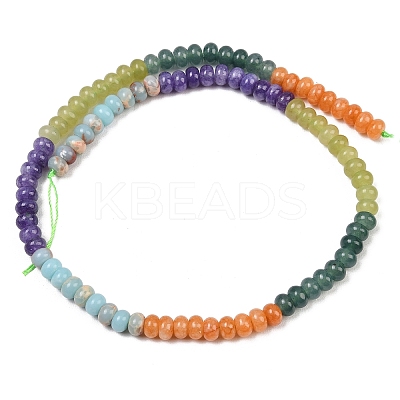 Dyed Natural White Jade & Synthetic Shoushan Stone Beads Strands G-Z135-C12-1