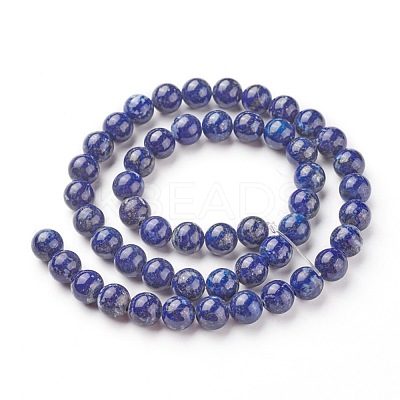 Natural Lapis Lazuli Bead Strands X-G-G953-02-6mm-1