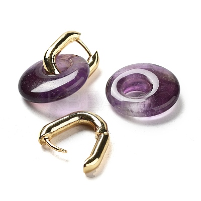 Rack Plating Brass Hoop Earrings EJEW-M248-01G-05-1