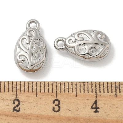 Anti-Tarnish 304 Stainless Steel Charms STAS-Q334-02P-1