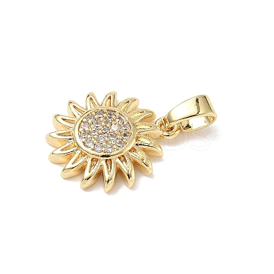 Brass Micro Pave Cubic Zirconia Pendants ZIRC-I356-16G-01-1