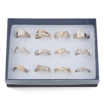 Crystal Rhinestone Finger Ring RJEW-MSMC002-17G-1