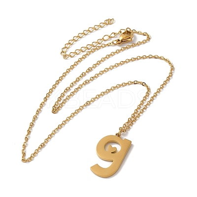 304 Stainless Steel Pendant Necklaces LS-NJEW-H036-02G-G-1