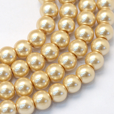 Baking Paint Glass Pearl Bead Strands X-HY-Q003-3mm-42-1