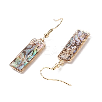 Natural Paua Shell Dangle Earrings EJEW-JE06274-05-1