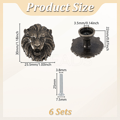 Lion Alloy Drawer Pull Handles FIND-WH0816-038AB-1