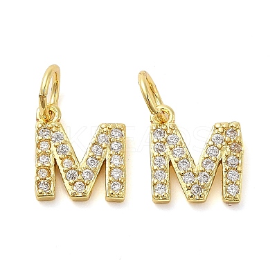 Brass Micro Pave Cubic Zirconia Pendants KK-M273-02G-M-1