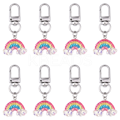 6Pcs Resin Pendant Decorations KEYC-YW00210-1