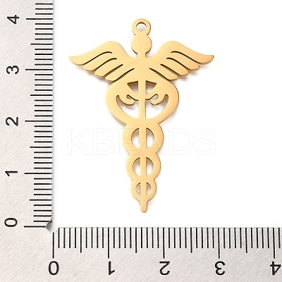 304 Stainless Steel Snake Pendants STAS-S150-02G-1