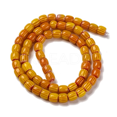 Handmade Lampwork Chevron Beads Strands LAMP-K041-01A-17-1