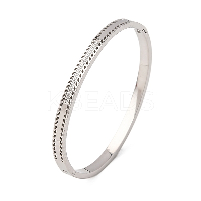 304 Stainless Steel Micro Pave Cubic Zirconia Hinged Bangles for Women BJEW-Z146-04P-1