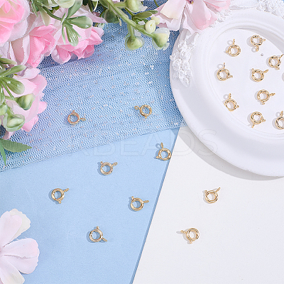 20Pcs Eco-friendly Brass Spring Ring Clasps KK-BBC0027-69B-G-1