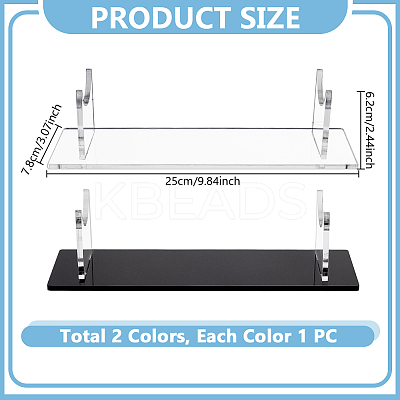 2Pcs 2 Colors Acrylic Single Sword Display Stands ODIS-GA0001-79-1