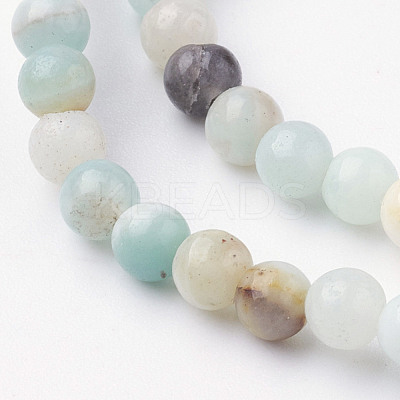 Natural Flower Amazonite Bead Strands G-G735-61-4mm-1