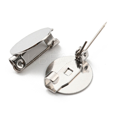 Non-Tarnish 201 Stainless Steel Tray Brooch STAS-Q246-01B-P-1