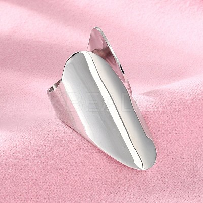 Non-Tarnish 304 Stainless Steel Open Cuff Ring RJEW-Q775-01P-1