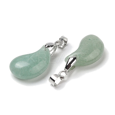 Natural Green Aventurine Pendants G-NH0025-14P-11-1