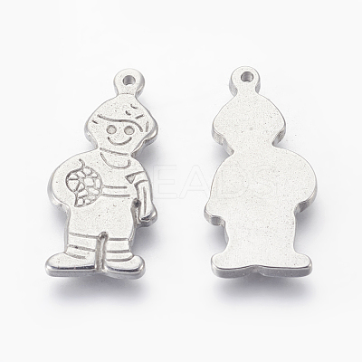Tarnish Resistant 304 Stainless Steel Pendants STAS-E445-05-1