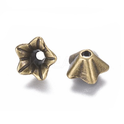 Tibetan Style Alloy Bead Caps K08T9072-1