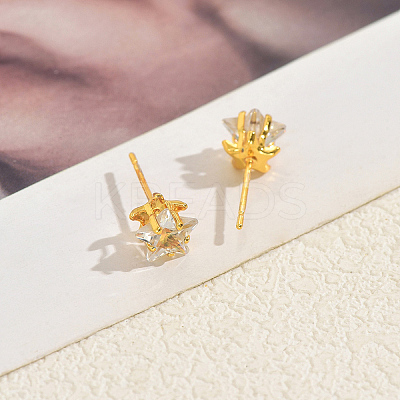 Star Brass Stud Earrings MO5504-1
