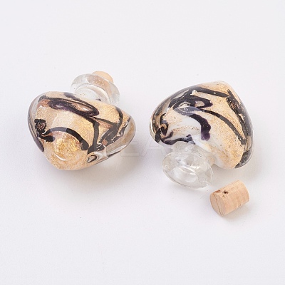 Handmade Lampwork Perfume Bottle Pendants LAMP-P044-C06-1