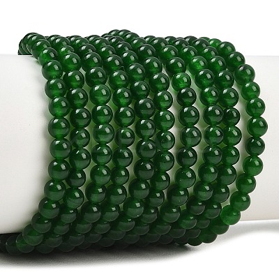 Dyed Natural White Jade Imitation Malaysia Jade Beads Strands G-C270-B01-4mm-1
