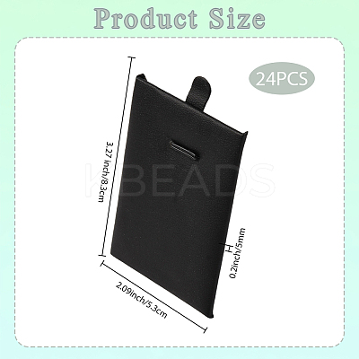 24Pcs PU Leather & Sponge Jewelry Pendant Nceklace Display Cards NDIS-SP0001-03A-01-1
