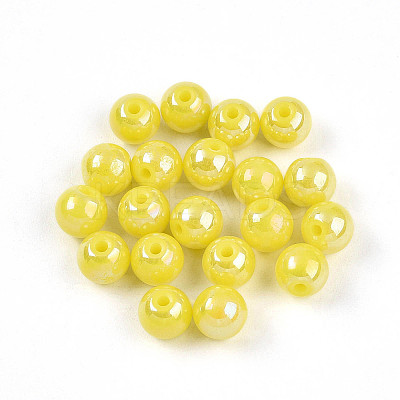 Electroplate Pearlized Glass Pearl Beads EGLA-T021-14A-10-1