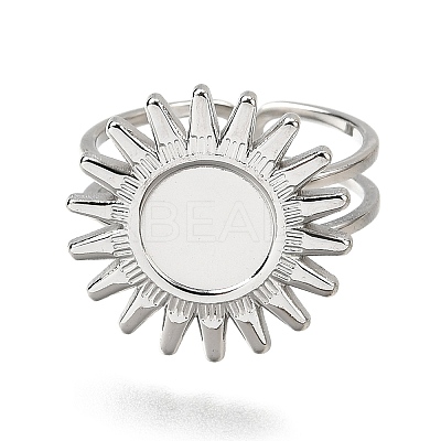 Tarnish Resistant Stainless Steel Cuff Ring Findings LS-PW-WG67428-05-1