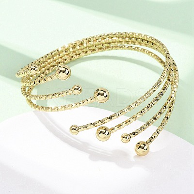 304 Stainless Steel Cuff Bangles for Women BJEW-B150-03G-1