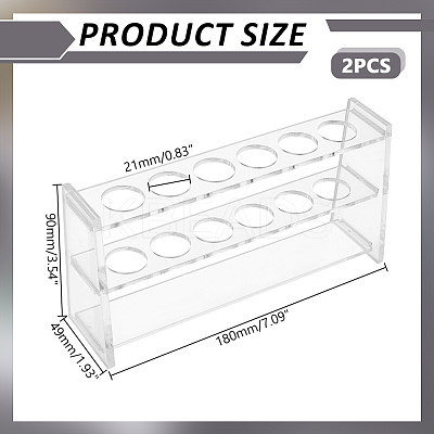 6 Hole Glass Multi-Use Cylinder Tube Display Racks AJEW-WH0596-418A-1