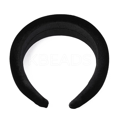Flocking Cloth Sponge Thick Hairbands OHAR-O018-04B-1