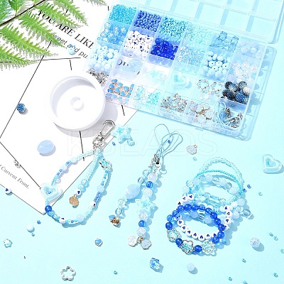 Ocean Color DIY Mobile Phone Strap Making Kit DIY-FS0006-56-1