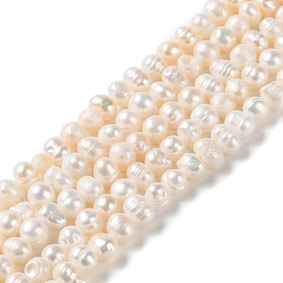 Natural Cultured Freshwater Pearl Beads Strands PEAR-E018-58-1