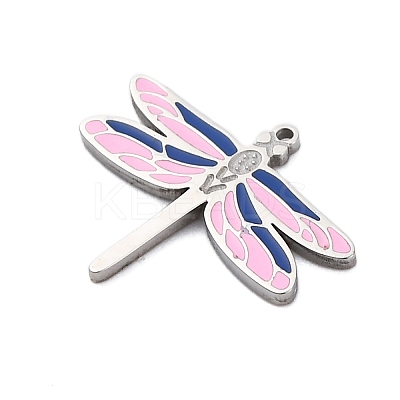 304 Stainless Steel Enamel Charms STAS-L022-488A-P-1