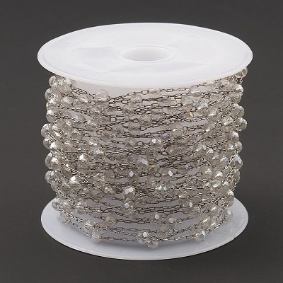 Glass Round Beaded Chains CHS-B003-04A-1