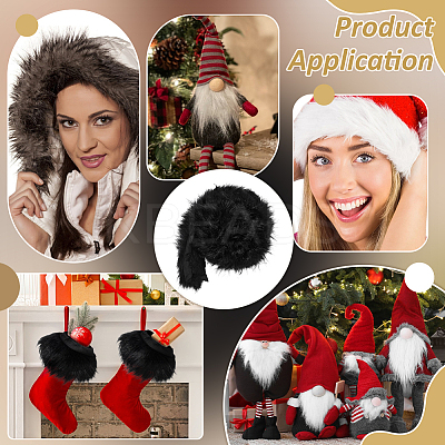 1M Acrylic Fiber Faux Fur Ribbon OCOR-BC0009-20B-1
