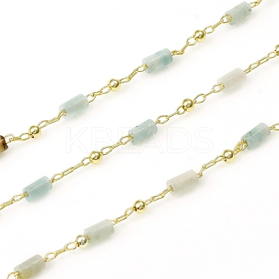 3.28 Feet Handmade Natural Amazonite Beaded Chains X-CHC-E021-01C-1