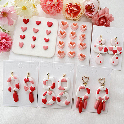 12Pcs 12 Styles Plastic Clay Pressed Molds DIY-WH20048-071-1